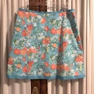 L.L. Bean Floral Skirt
